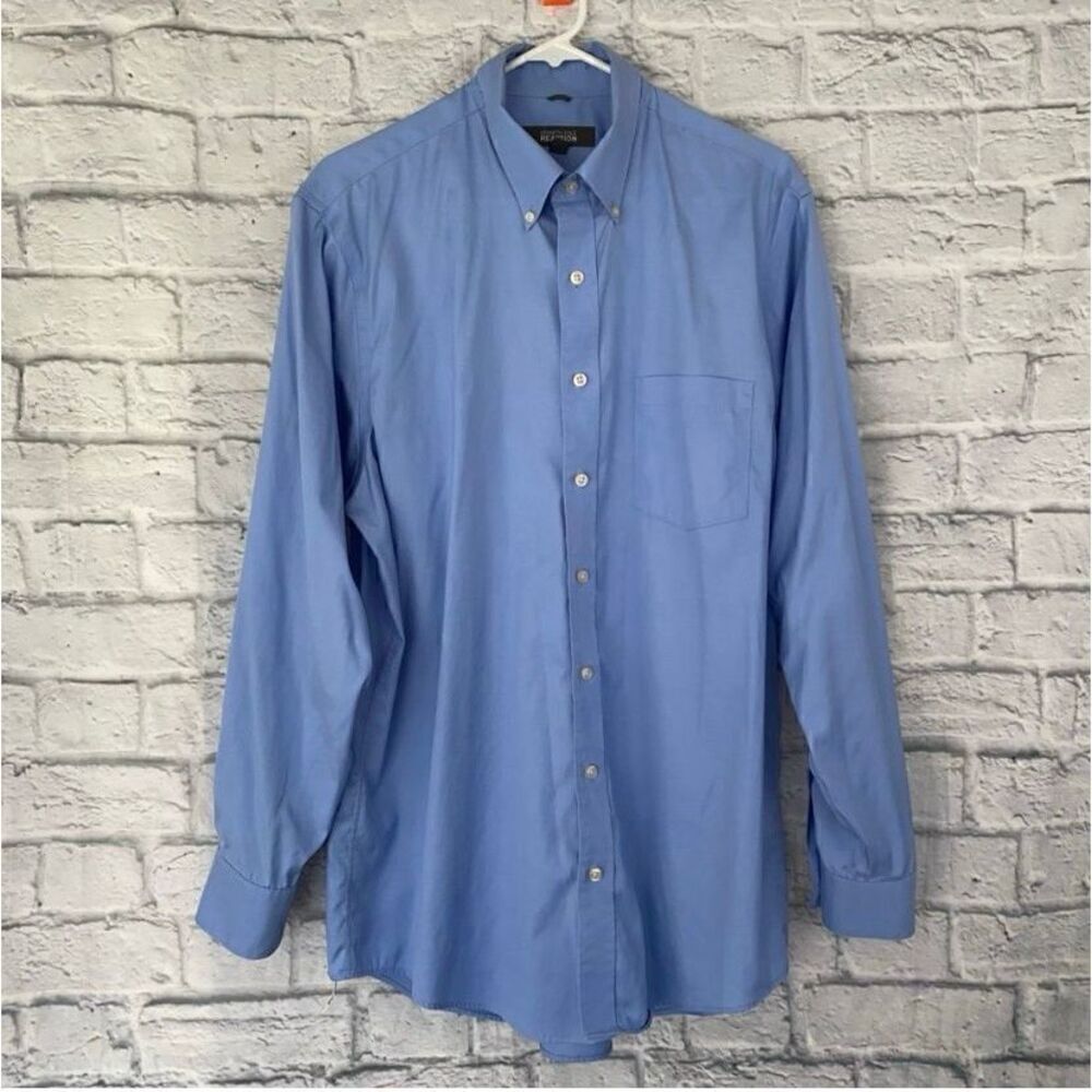 Kenneth Cole reaction regular fit 100% cotton button down shirt